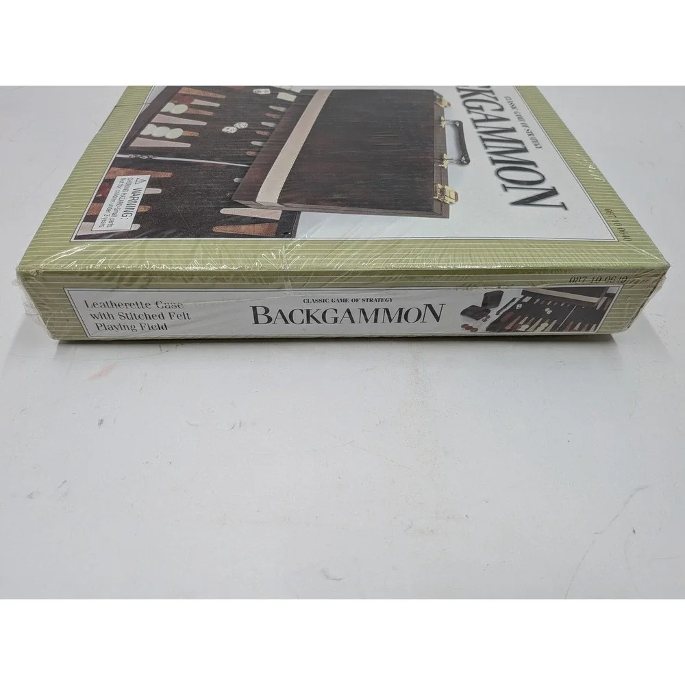 Vintage 2005 Target Backgammon Game Set Leatherette Case Stitched Felt Field NEW